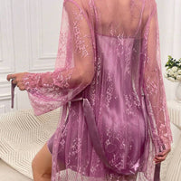 Ensemble de pyjama simple et sobre avec décoration en dentelle pour femmes, lingerie de mariée, vêtements d'automne