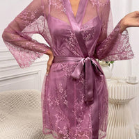 Ensemble de pyjama simple et sobre avec décoration en dentelle pour femmes, lingerie de mariée, vêtements d'automne