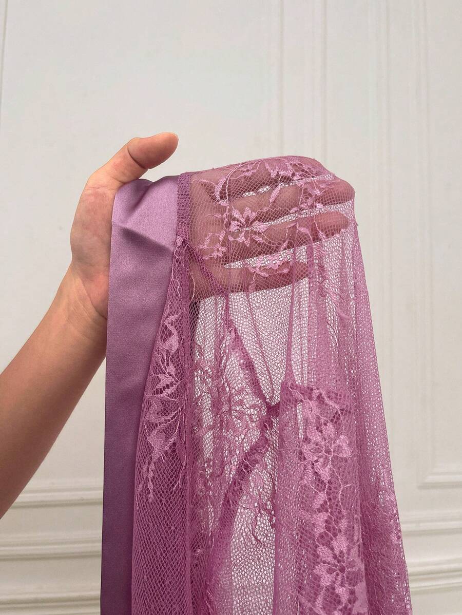 Ensemble de pyjama simple et sobre avec décoration en dentelle pour femmes, lingerie de mariée, vêtements d'automne