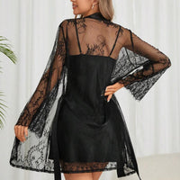 Ensemble de pyjama simple et sobre avec décoration en dentelle pour femmes, lingerie de mariée, vêtements d'automne