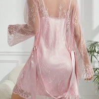 Ensemble de pyjama simple et sobre avec décoration en dentelle pour femmes, lingerie de mariée, vêtements d'automne