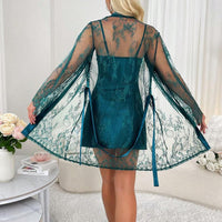 Ensemble de pyjama simple et sobre avec décoration en dentelle pour femmes, lingerie de mariée, vêtements d'automne