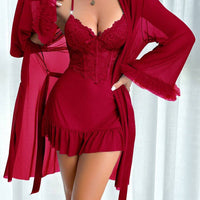 2 pièces Set Nuisette en Dentelle