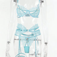 Ensemble de lingerie sexy en dentelle ajourée pour femmes, 5 pièces pour sortir