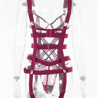 SpicyHot Ensemble de 4 pièces sexy pour femmes avec soutien-gorge à armatures, string, jarretelles. Design sexy, créatif, et romantique pour sortir