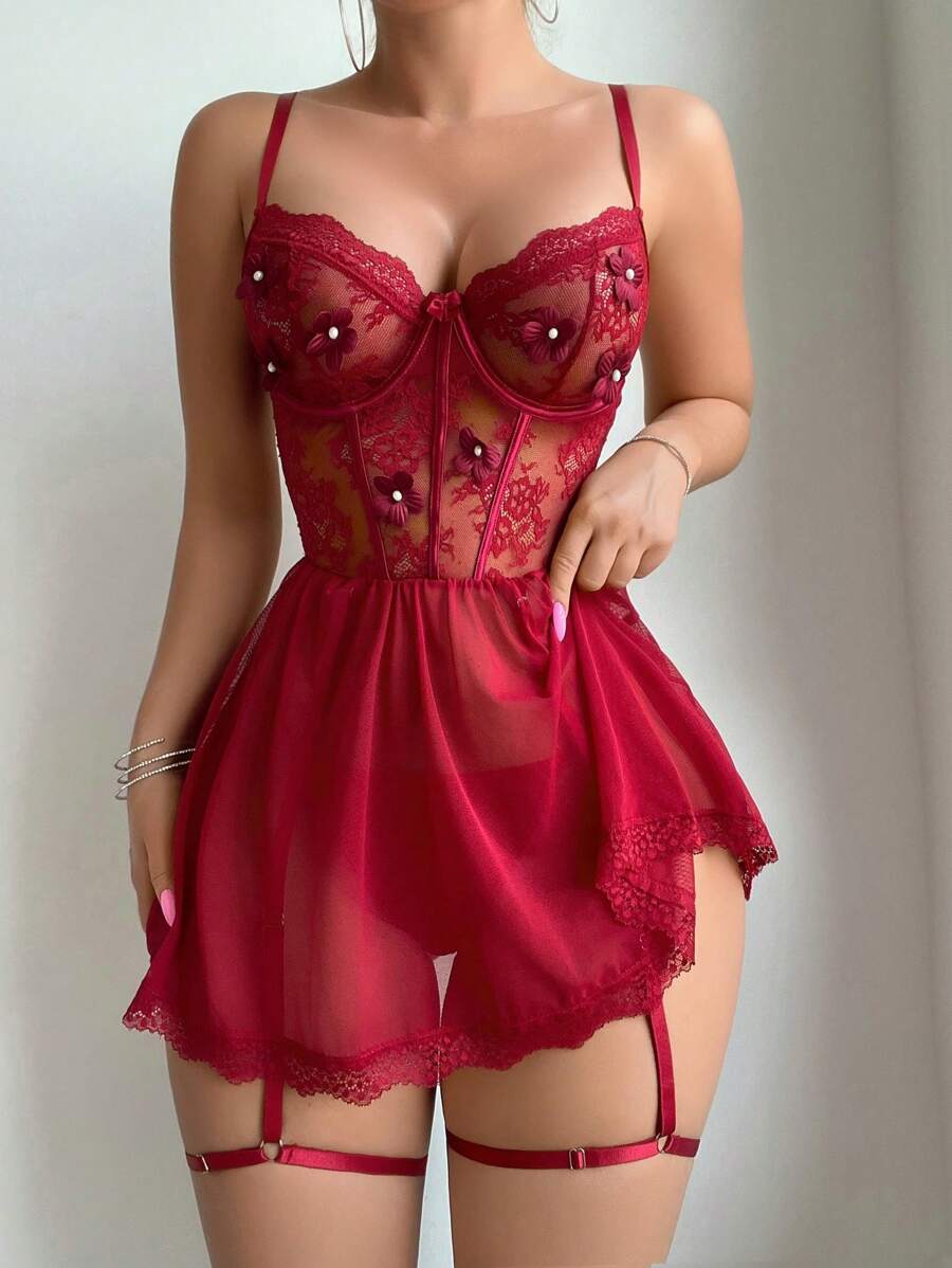 4 pièces Ensemble de lingerie sexy