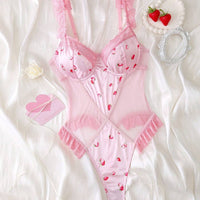 FloralLove 1 pièce Combinaison transparente sexy