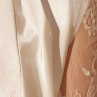 LuxeNights Ensemble de robe de chambre et nuisette en satin avec empiècements en dentelle