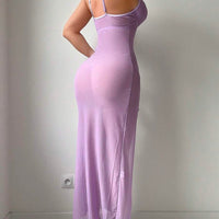 2 pièces Ensemble de nuisette en maille sexy pour femmes (avec armature, string)