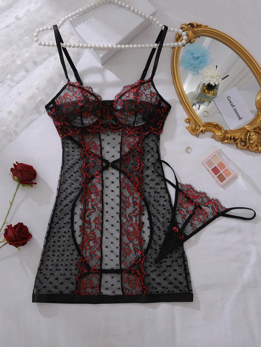 2 pièces/Set Robe de Lingerie