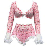 PetitDoll 3 pièces/Set Ensemble de lingerie transparent en dentelle sexy