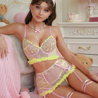 PetitDoll 5 pièces Ensemble de lingerie romantique, doux et mignon