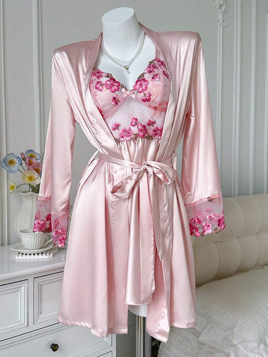 SilkySpell 2 pièces Ensemble de vêtements de nuit femme sexy