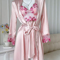 SilkySpell 2 pièces Ensemble de vêtements de nuit femme sexy