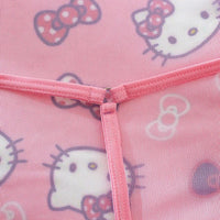 Sanrio Ensemble de pyjama rose imprimé numériquement mignon Hello chat de Sanrio, body transparent dos nu, body mignon, body teddy, body sexy lingerie, idéal pour les sorties