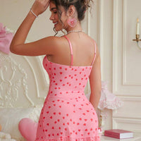 PetitDoll 2 pièces/set Robe de lingerie sexy en maille en forme de cœur