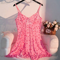 PetitDoll 2 pièces/set Robe de lingerie sexy en maille en forme de cœur