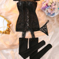 DelicateAllure 2 pièces Ensemble de nuisette sexy pour femme