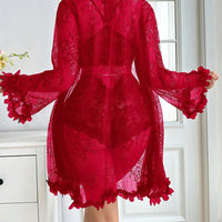 SilkySpell Ensemble de lingerie sexy avec patchwork en dentelle pour femmes