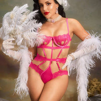 Body sexy en dentelle ajourée pour femmes