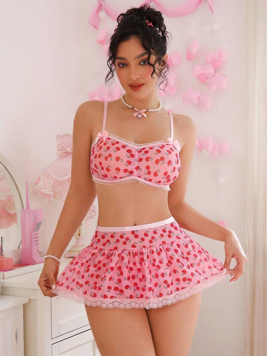 PetitDoll 3 pièces/Set Lingerie sexy en dentelle avec panneaux pour femmes