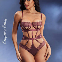 Body sexy en dentelle ajourée pour femmes