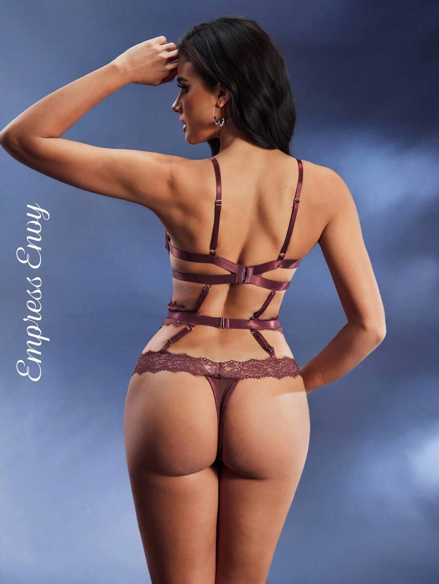 Body sexy en dentelle ajourée pour femmes