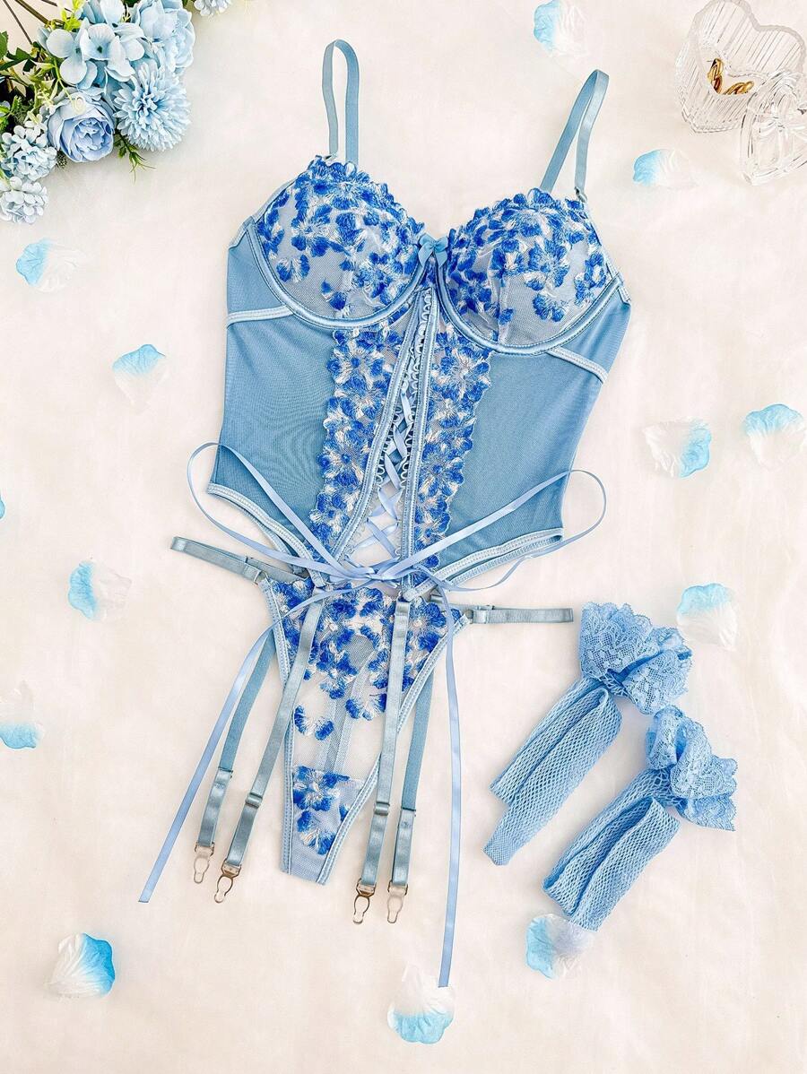 4 pièces Ensemble de lingerie sexy