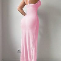 2 pièces Ensemble de nuisette en maille sexy pour femmes (avec armature, string)