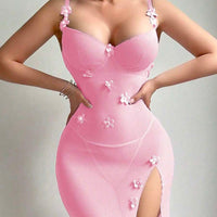 2 pièces Ensemble de nuisette en maille sexy pour femmes (avec armature, string)