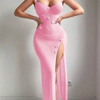 2 pièces Ensemble de nuisette en maille sexy pour femmes (avec armature, string)