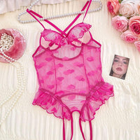 PetitDoll 1 pièce Body sexy à épaules ajourées et croisées pour femmes