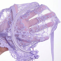 SHEIN Crystal Vow 4 pièces Ensemble de lingerie romantique avec armatures en dentelle