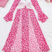 PetitDoll Nuisette sexy pour femmes avec dos ouvert, nœud, dentelle et patchwork imprimé